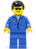 LEGO jbl007 Jacket Blue - Blue Legs, Black Male Hair, Sunglasses