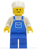 LEGO ovr011 Overalls Blue with Pocket, Blue Legs, White Cap